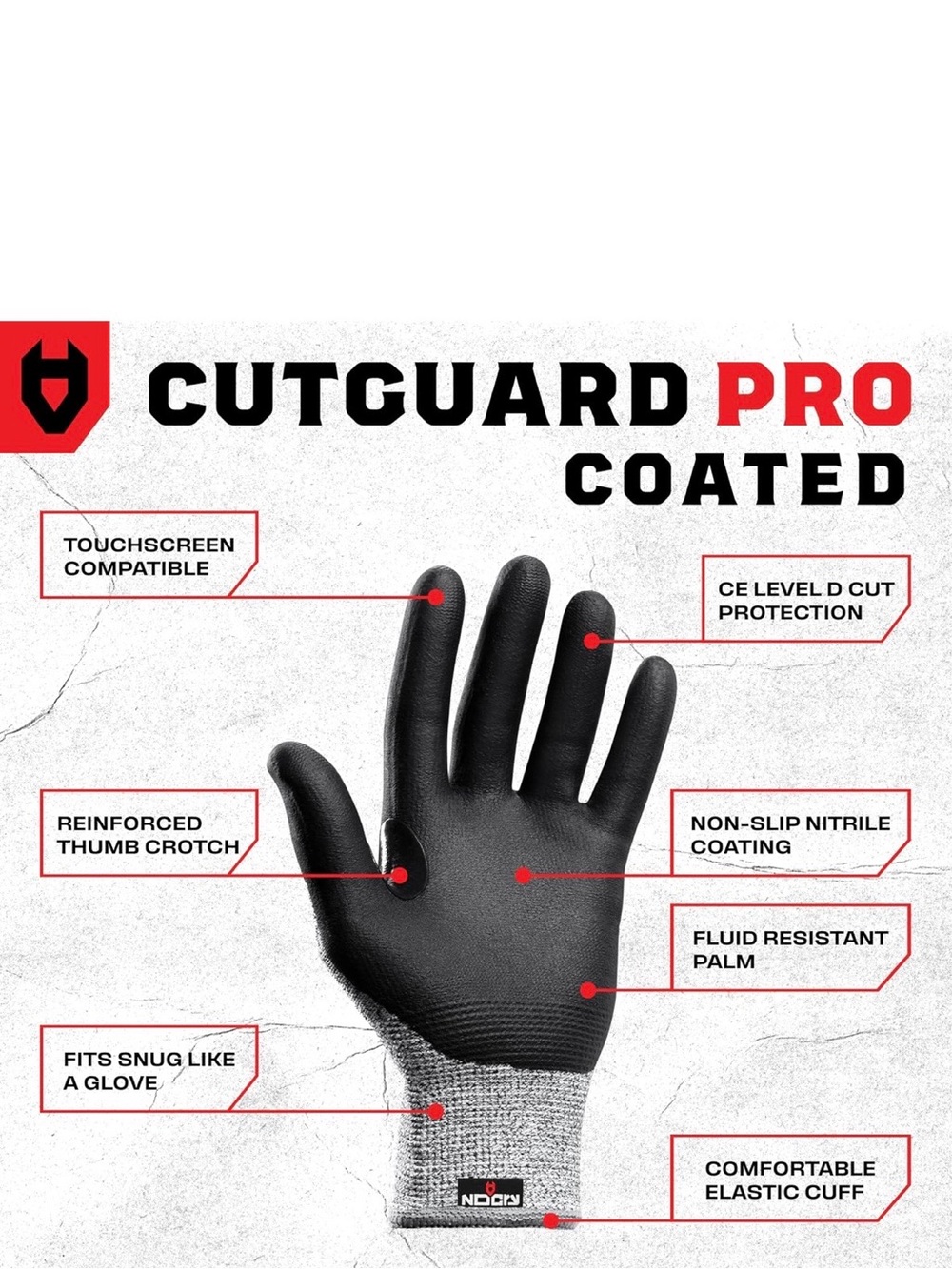 NoCry Cut Resistant Work Gloves For Men & Women, Nitrile Waterproof Palms